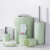 Plastic Cup Toothbrush Holder Lotion Bottle Soap Dish Trash Can Toilet Brush Bath Supplies Bathroom Set Six-Piece Set