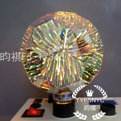 3D Glass Fireworks Bulb Led Indoor E27 Screw Lamp 5W Personalized Creative Decoration Bulb
