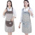 Cotton and Linen Suspender Apron Windmill Kitten Sleeveless Apron Korean Strap Kitchen Cleaning Housework Apron