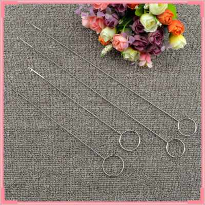 High-Quality Electroplating Rope Threading Device Mouth Tongue Metal Ring Stainless Steel Lengthened Ring Crochet Reverse Lining Crochet Needle