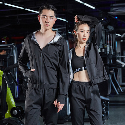 Violently Sweat Suit Women's Suit Waterfall Slimmings Clothes Fat Burning Autumn and Winter Large Size Sports Hair Sanua Clothes Running Gym Violent Sweat Suit