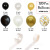 Cross-Border Hot Selling Gold Sequins Latex Balloon Chain Set Birthday Party Decoration Balloon Supplies Package Wholesale