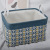 Factory Wholesale Fabric Storage Basket Desktop Sundries Storage Basket Underwear Cotton Linen Plaid Portable Basket