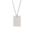 Cross-Border New Mirror Stainless Steel Square Necklace Necklace Personality Simple Glossy Laser Logo Pendant