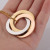 Stainless Steel Three-Ring Three-Color Winding Gold Necklace Mirror Finishing Polish Ring Three-Color Necklace Couple Necklace