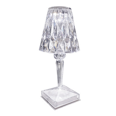 Crystal Touch Table Lamp Atmosphere Crystal Diamond Table Lamp USB Rechargeable Bedroom Bedside Decoration Table Lamp
