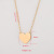 Mirror Stainless Steel Simple Perforated Love Heart Pendant Clavicle Chain Can Carve Writing Couple Necklace