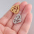 Stainless Steel Hip Hop Peach Heart Accessories Trendy Jewelry Pendant Hollow Diamond Peach Heart Pendant Accessories Ins