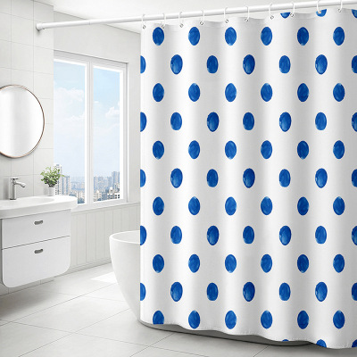Factory Direct Sales Independent Printing Cartoon Pattern Bathroom Partition Waterproof Elastic Shower Curtain 180*180