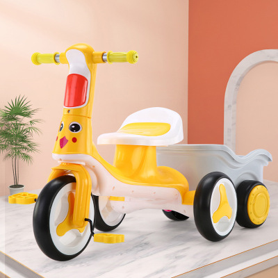 Children's Tricycle with Music Light Bicycle Stroller Scooter Balance Car Novelty Stall Riding Toy Car