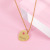 Foreign Trade New Mother Gift Personality Simple Stainless Steel Necklace and Pendant Peach Heart Hollow Heart-Shaped Mom Pendant