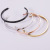 1.8mm Thin 4mm Wide Stainless Steel C- Type Open-Ended Bracelet Light Plate Can Carve Writing Bracelet 63mm