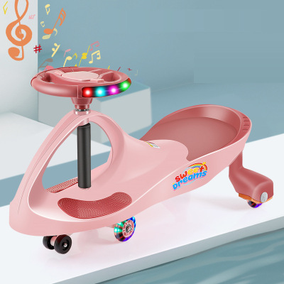Swing Car Children Luge Baby Bobby Car Scooter Tricycle Novelty Light-Emitting Toy Balance Car Stroller