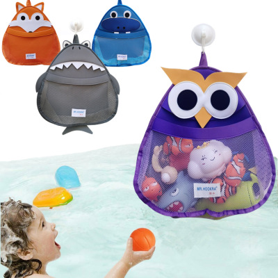 Children's Bath Mesh Holder Buggy Bag Bathroom Water Playing Toy Storage Bag Owl Cartoon Mesh Bag
