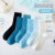 Tube Socks Women's Spring and Autumn Blue Ins Trendy Japanese Black and White Blue Morandi Loose Stockings Long Socks