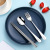 Advertising Gift Stainless Steel Tableware Smiley Set Spoon Fork Three-Piece Set Including Chopsticks Travel Outdoor Custom Tableware Set