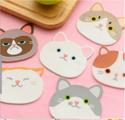 Wanghong Mall Cute Coaster Silicone Cup Mat Heat Proof Mat Non-Slip Mat Coasters Placemat