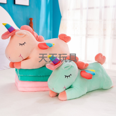 Creative Cartoon Animal Plush Toy Summer Blanket Pillow Airable Cover Car Office Nap Blanket Wholesale Foreign Trade