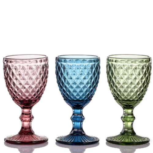 european creative retro small diamond 08 red wine glass