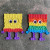 Large Yellow Sponge Baby Cartoon Rat Killer Pioneer Creative Silicone Compressable Musical Toy Rainbow Macaron Color