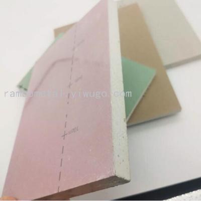 9.5mm paper-faced Partition wall ceiling gypsum board Stores, offices, hotels, Fire prevention10mmx4ftx8ft