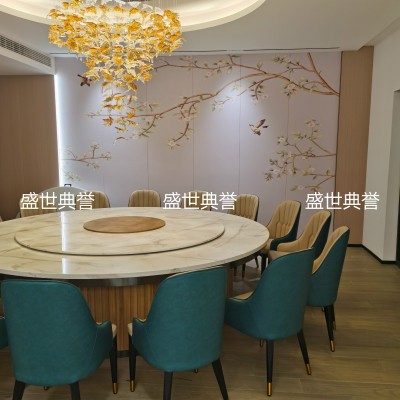 Shaoxing Seafood Restaurant Electric Dining Table and Chair Hotel Box Modern Light Luxury Dining Chair