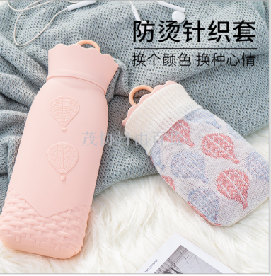 silicon hot-water bag warm belly hot compress water injection hot water bottle women‘s mini hand warmer