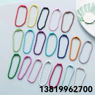 Factory Direct Sales Paint Bead Necklace Electrophoresis Bead Necklace Electroplating Bead Necklace