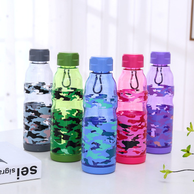 2019 Camouflage Plastic Sports Bottle Lock Portable Space Cup Sealed Leak-Proof Sports Kettle Manufacturer
