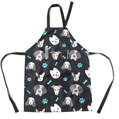 Customized Kitten Puppy Widened Household Apron Stain-Resistant Cute Adjustable Stain-Resistant Baby Bib