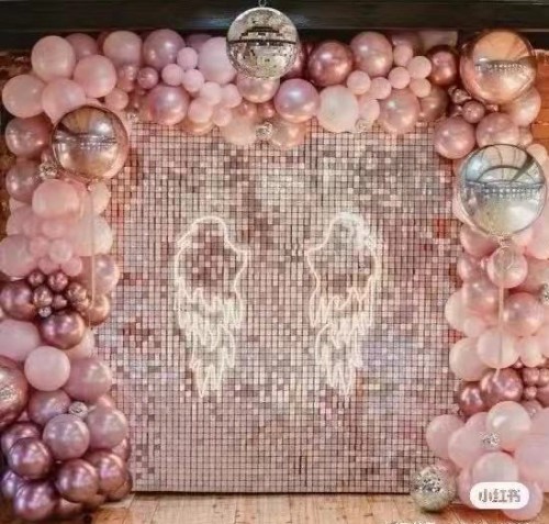 pneumatic board sequin wall stage birthday party sequin background wall decorative board billboard pneumatic buckle