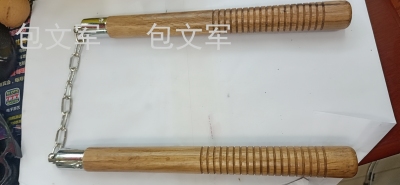Factory Direct Sales Training, Practical Solid Wood Knurling Two-Section Stick