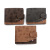 Korean Style Hinge Bronzing Printed Men's Wallet Short Buckle Tri-Fold Bag Frosted Men's Wallet