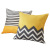 Cross-Border Nordic Sofa Cushion Modern Cotton and Linen Yellow Pillow Cover Office Lumbar Cushion Bedroom Bedside Cushion