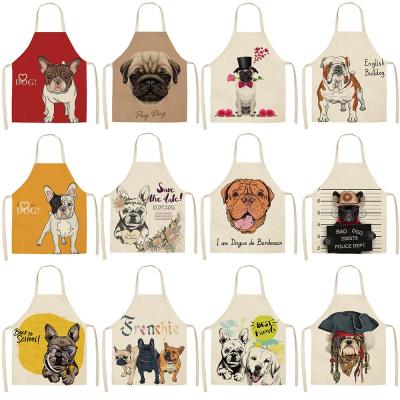 Linen Creative European and American Cute Cartoon Cat Apron Kitchen Clothes Home Overclothes Summer