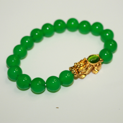 Ornament Bracelet Antique Finish Inlaid Hetian Jade Pi Xiu Bracelet