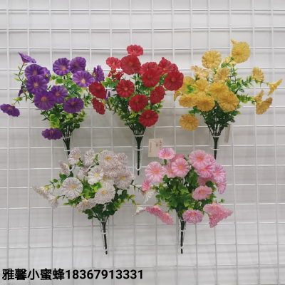 Home Decoration Bonsai Accessories Flower Arrangement with Balcony Set 7 Forks Eucalyptus Morning Glory