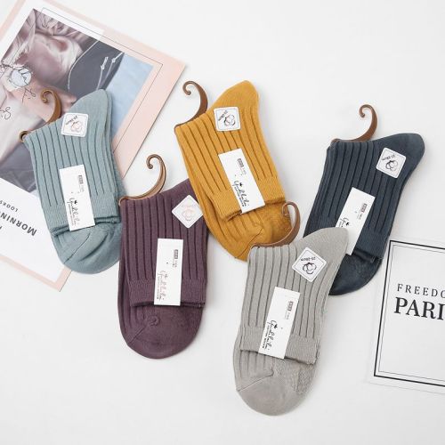 men‘s socks autumn and winter new thick stripe business men‘s cotton socks double needle cotton socks spot wholesale long men‘s socks a
