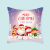 2021 New Nordic Christmas Pillow Cover Copywriting Snowman Series Peach Skin Fabric Furniture Sofa Cushion Cover