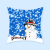2021 New Nordic Christmas Pillow Cover Blue Christmas Snowman Series Peach Skin Fabric Furniture Sofa Cushion Cover