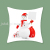2021 New Nordic Christmas Pillow Cover Red Christmas Snowman Series Peach Skin Fabric Furniture Sofa Cushion Cover