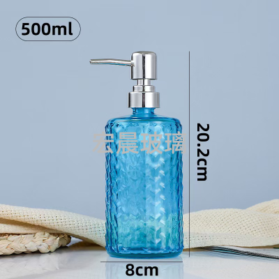 500ml Hand Sanitizer Glass Bottle Color Black White Glass Bottle Glassware Sanitary Ware