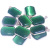 Opal Large Square Pendant Pendant Alloy Inlaid Diamond Pendant Green Safety Brand Jade Pendant Pendant