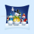 2021 New Nordic Christmas Pillow Cover Gray Christmas Snowman Series Peach Skin Fabric Furniture Sofa Cushion Cover