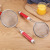Red Clip Handle Stainless Sieve Double Color Handle Soybean Milk Leaking Bird's Nest Soybean Milk Hot Pot Filter Screen Hotel Filter Oil Grid
