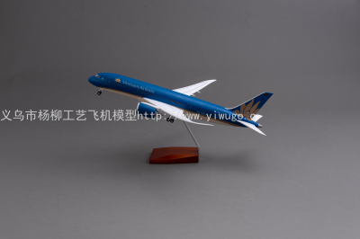Aircraft Model (43cm Vietnam Airlines B787-8) Abs Synthetic Plastic Grease Aircraft Model Simulation Aircraft