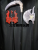 Halloween Weapon Death Sickle Demon Red Three-Fork Pirate Axe Journey to the West Demon Monster Demon Weapon