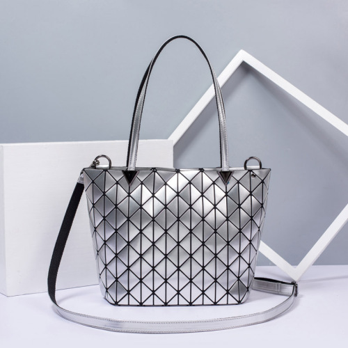 Geometric Pu Bucket Bag Crossbody Handbag Fashion Shoulder Bag Rhombus Variety Bag One-Piece Delivery