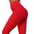 Iwuparty Amazon European and American Yoga Clothes Sports and Fitness Running High Waist Peach Hip Solid Color Bubble Leggings