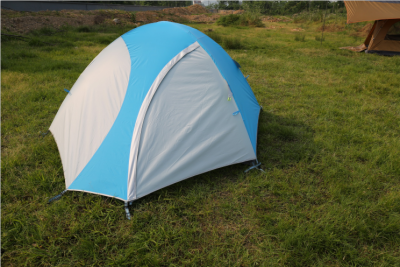 Double-Layer Double-Door 2-Person Shaped Dome Tent Multilateral Extension Tent Hat-Style Hand-Worn Tent
